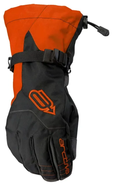 Arctiva Pivot Logo Mens Snow Gloves Black/Orange