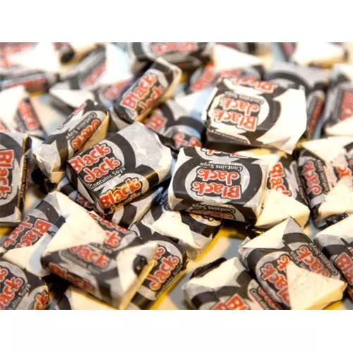 Black Jack Chews Sweets 1kg wrapped retro liquorice sweets Barratt