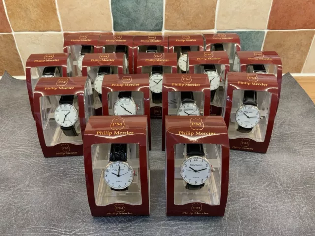 16 Watches Wholesale JOB LOT Resale Philip Mercier Womens / Mens Boxed Vintage