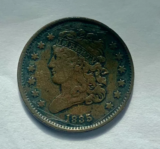 One 1835 Classic Head Half Cent - No Reserve