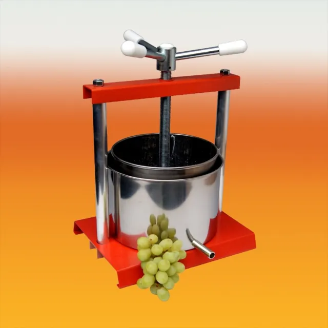 Fruit / Grape Press - 20cm - 4.2 Litre Capacity For Apple Cider, Wine Juice