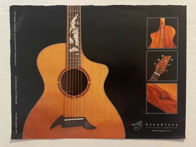 Breedlove Guitars Magazine Print Ad C25 Snake Charmer Limited Edition