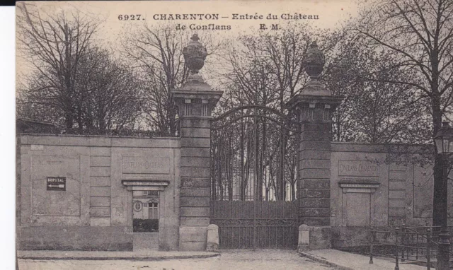 Cpa Charenton Entree Du Chateau De Conflans