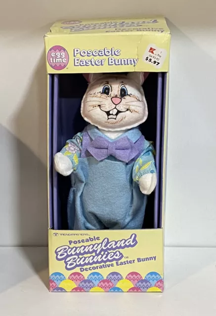 VINTAGE TRENDMASTERS BUNNYLAND 15” Poseable Bunny Plush 1991 With Box ...