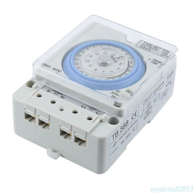 Neues Tb-388-Rechteck 15 Minuten / 96-Mal Schaltuhr Ohne Batterie O3D6D6