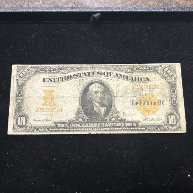 SASA 1907 $10 GOLD CERTIFICATE Nice Circulated Note