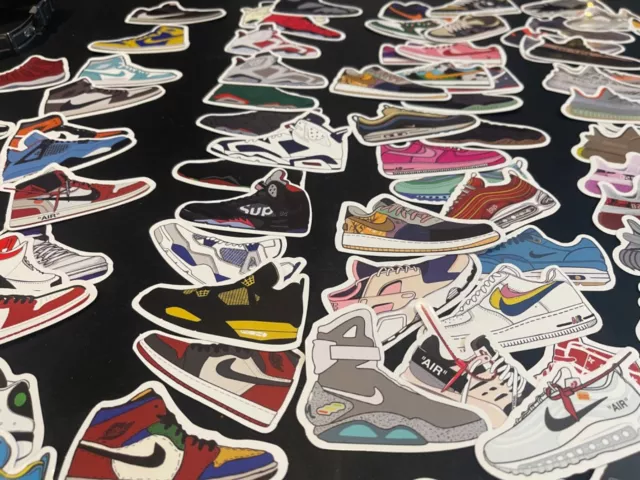 120 PIECES SNEAKER WATERPROOF STICKER PACK Sneaker AJ Shoe Laptop Phone 3