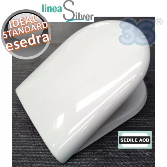 Sedile per wc ESEDRA Ideal Standard in termoindurente avvolgente - ACB Ercos Sil