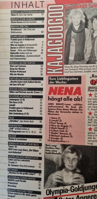 Bravo 11 vom 8.3.1984 Paul Young / Nena / Lindenberg / The Cure / Queen (C1215) 2