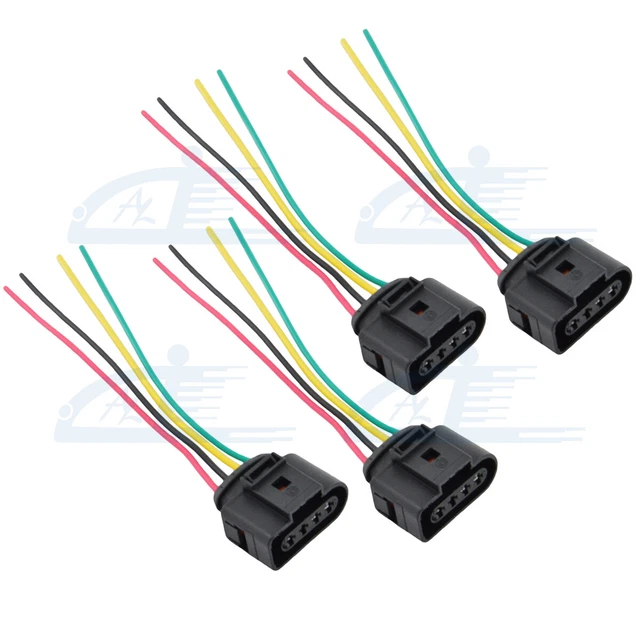 4 PACK IGNITION Coil Connector Harness Plug Wiring For VW Jetta Golf