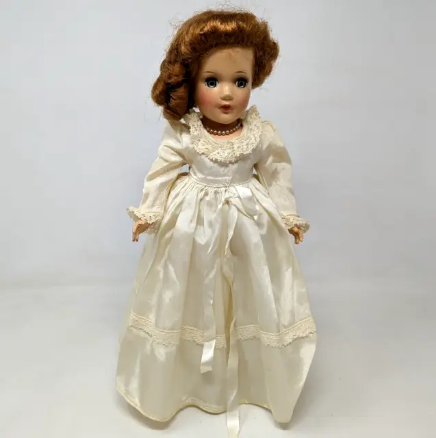 VTG 1950s American Character Sweet Sue Bride Hard Plastic Walker 14" Doll KP21