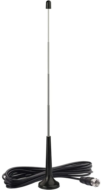 Antenna TV magnetica telescopica HD per convertitore TV box sintonizzatore TV ricevitore tipo F