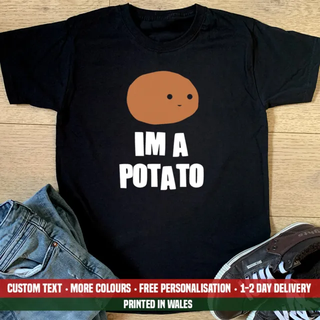 T-shirt I'm A Potato divertente spud vegetale regalo fidanzato fratello top