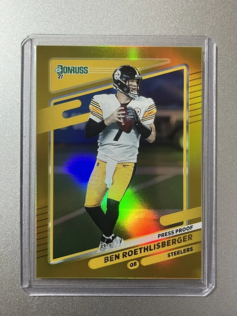 Ben Roethlisberger Pittsburgh Steelers  Panini Donruss NFL 2021 GOLD PRESS PROOF