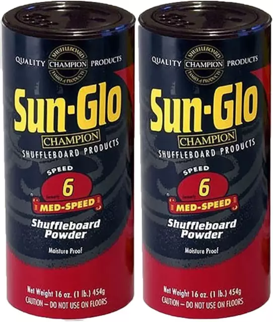 Twin Pack of Sun-Glo #6 Speed Shuffleboard Powder Wax