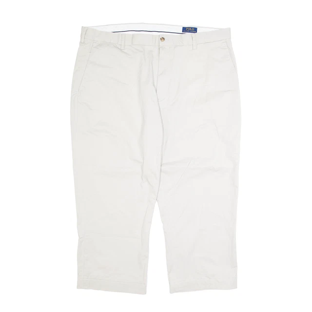 POLO RALPH LAUREN Pantaloni Dritti Elasticizzati Grigio Pallido Classici W40 L34