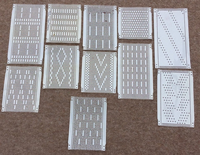 TARJETAS PERFORADORAS DE MÁQUINA DE TEJER BROTHER X 11 (pre perforadas)