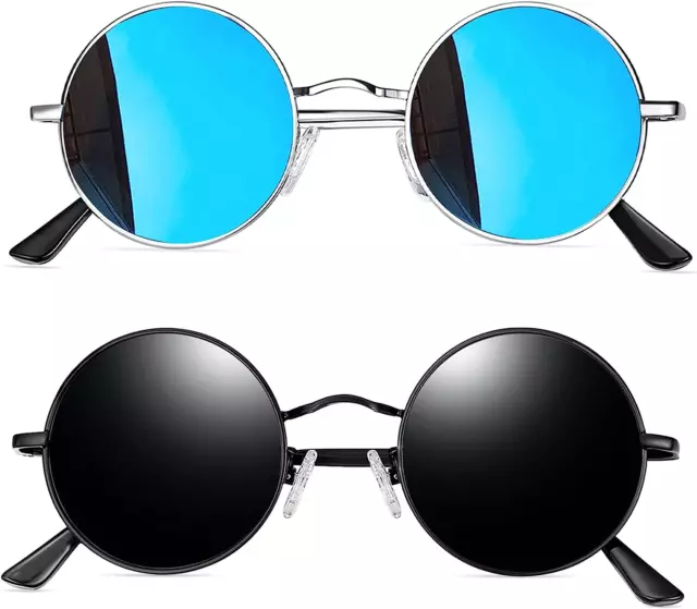 Occhiali Da Sole Rotondi Uomo Donna Polarizzati UV400 Protezione Retro Vintage S
