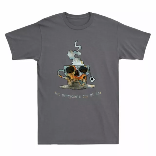 Skull Cup Funny Inspired Men's Design Of Not T-Shirt Cotton Everyone's Tea Black