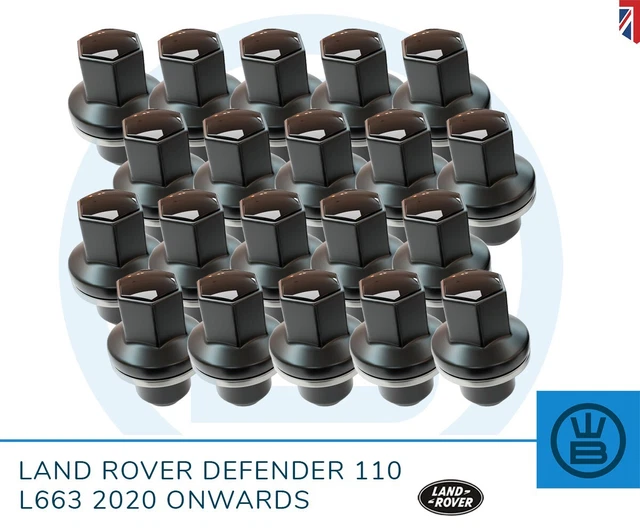 LAND ROVER DEFENDER 110 L663 2020 black wheel nuts 100 genuine LR