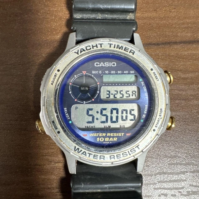 1989 ▻ CASIO TRW-300 ✓ YACHT TIMER Vintage Watch 🔴 Made