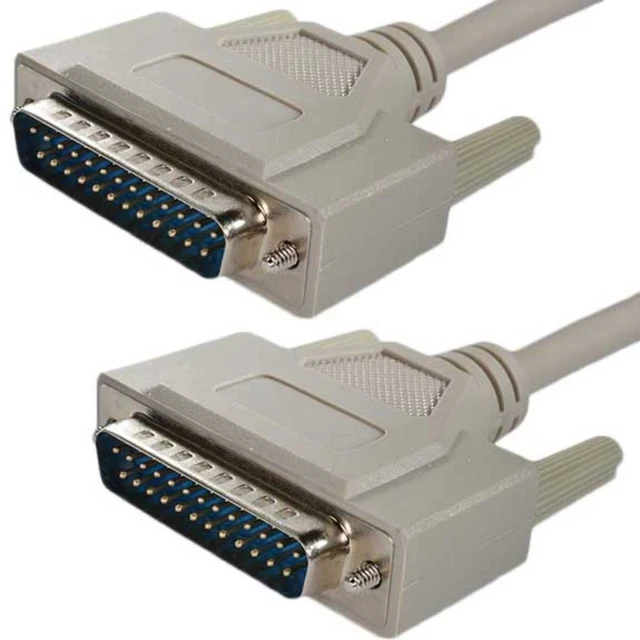 Printer Cable 2m Black Straight Through DB9 RS232 Serial Cable - DB9 RS232 Serial - Male To - View #5