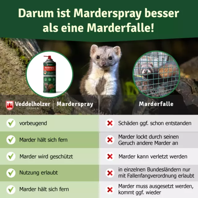 Anti Marderspray Marderschreck für Auto Dachboden & Garage | 400 ml Marder Spray 2
