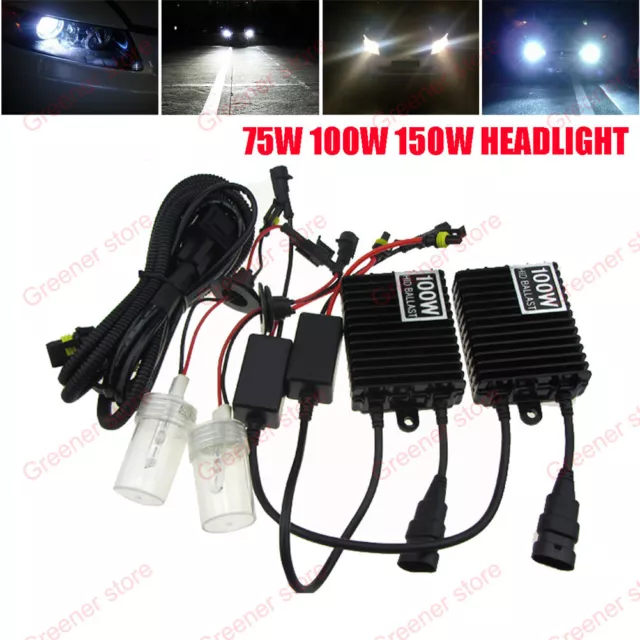 75W 100W 150W Car HID Xenon Headlight Bulb Ballast H1 H3 H4 H7 H8/9/11 9005 9006