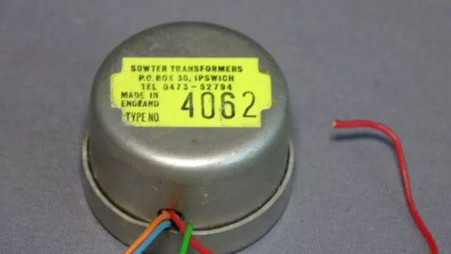 Sowter 4062 audio input transformer