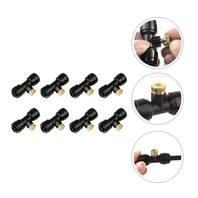 8 Set Ugello Umidificazione Atomizzante Che Utilizza Ugelli Ottone Nebbia Acqua