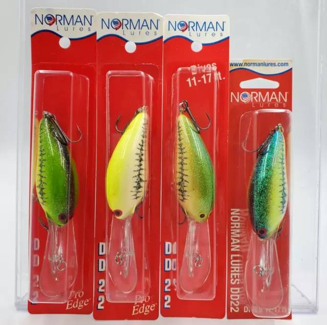 NEW NORMAN LURES DD22 Crankbait 11 - 17 Feet Red Pack LL Series 5