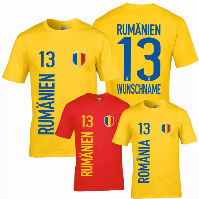 FanShirt RUMÄNIEN Trikot Herren Druck Nummer Name Jersey WM ROMANIA FanShirts4u