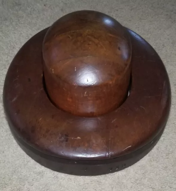 Vintage Wood Hat Mold Hatters Supply House Chicago Millinery Antique