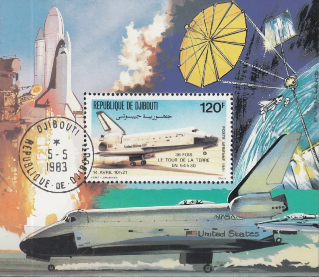 Dschibuti Nr. Bl. 46 B - Raumfähre bei Landung