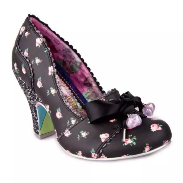 Tied in a Bow Black Irregular Choice Shoes Heels