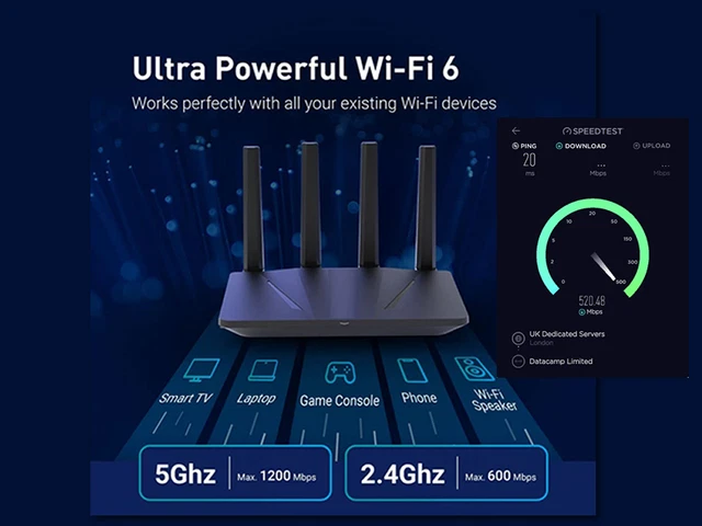 AX18 WiFi 6 router VPN Wireguard preconfigurato 130 server e nessun sub da pagare 2