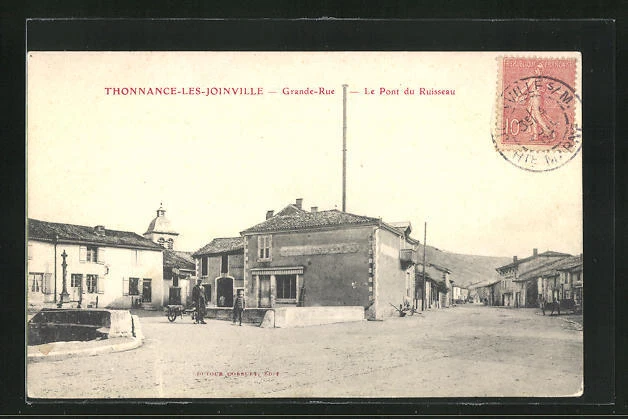 CPA Thonnance-les-Joinville, Grande-Rue, Le Pont du Ruisseau 1906