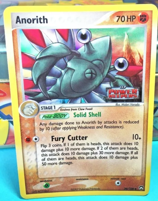 Anorith 26/108 Reverse Holo EX Power Keepers Pokemon Card EX+