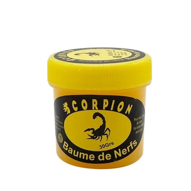 baume scorpion, soulage muscles, tendons, tête, dos, camphre venin de scorpion