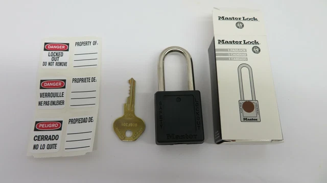 Master Lock Lockout Padlock 410KAW400BLK New in Box