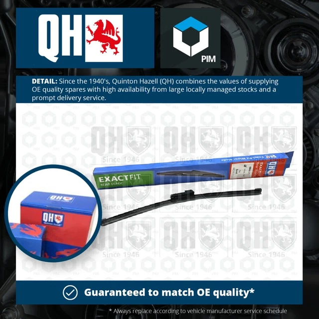 REAR WIPER BLADE fits SEAT LEON 5F5 2.0D 13 to 18 QH 5F3955427