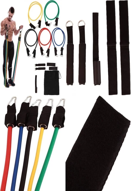 Outech 11 Pack Resistance Bands Set(100 Lbs), Home Exercise Yellow,Blue,Green