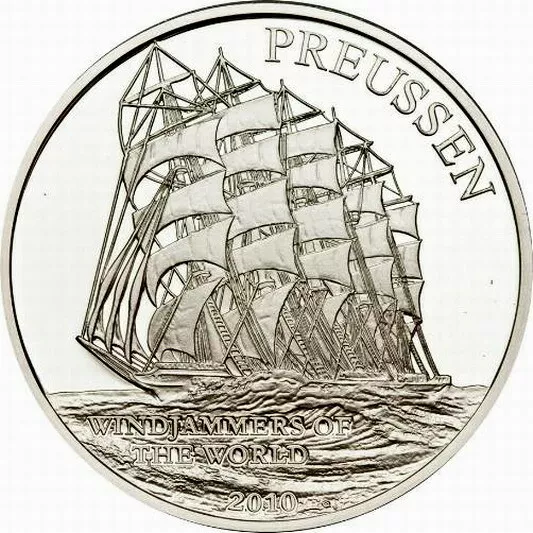 Samoa 2010 Preussen 10 Tala Silver Coin,Proof