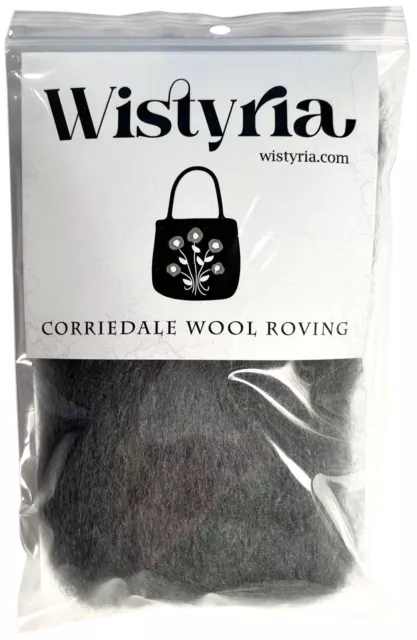 Wistyria Editions Wool Roving 14" -Smoke R-W816R