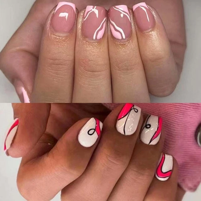 Curve Fake Nails Long Ballerina Press on Nails Fashion Nail Tips  Women Girls