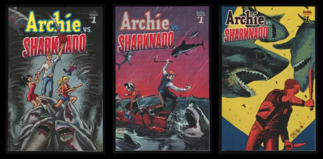 Archie vs. Sharknado 1 One-Shot Comic + Variants Set Lot Jaws Sabrina Pussycats