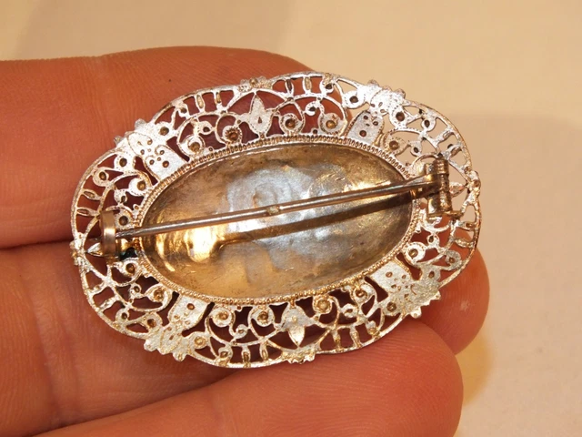 Broche Ancienne En Argent Massif Poinçonné - Bijou Vintage - Occasion