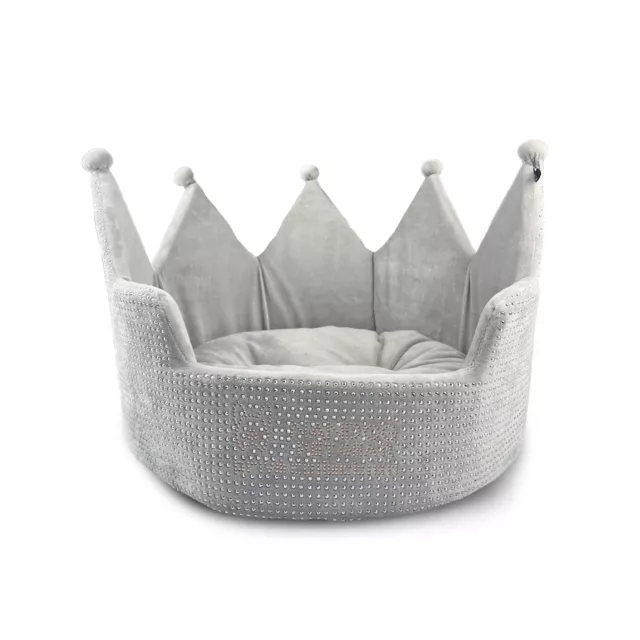 NANDOG Pet Gear Crown Cozy Round Dog and Cat Bed Collection Washable Indoor Pet