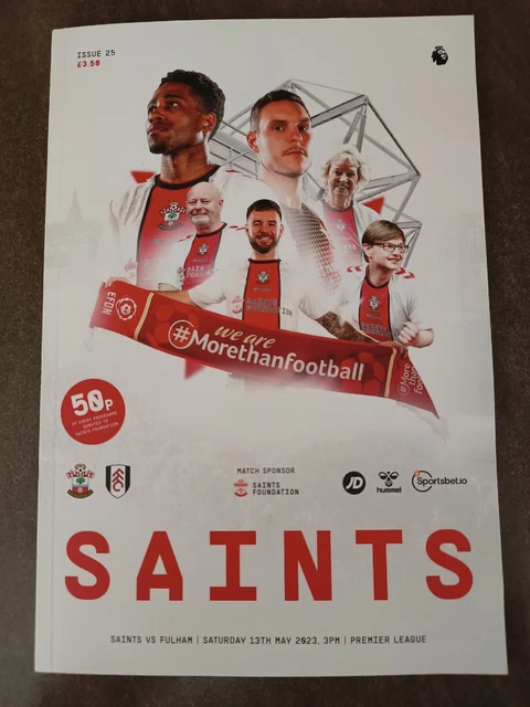 Southampton FC V Fulham FC Programm Mai 2023
