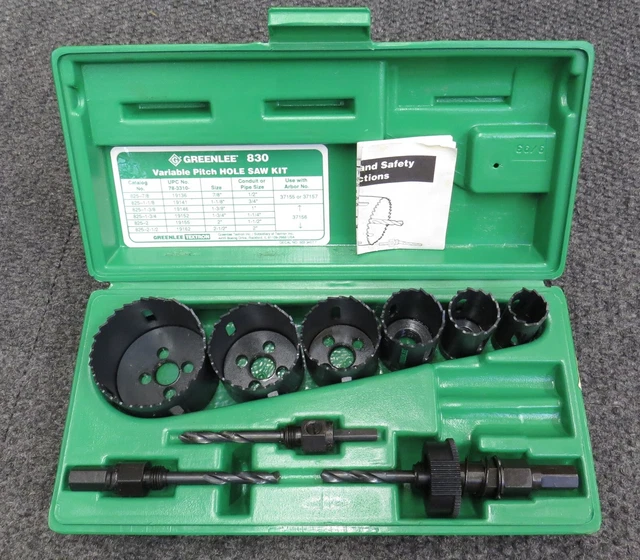 Greelee 830 Variable Pitch Hole Saw Kit 9pc